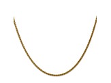 14k Yellow Gold 1mm Solid Polished Wheat Chain 30 Inches