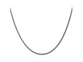 14k White Gold 1mm Wheat Pendant Chain 24 Inches