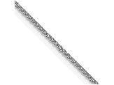 14k White Gold 1mm Wheat Pendant Chain 16 Inches