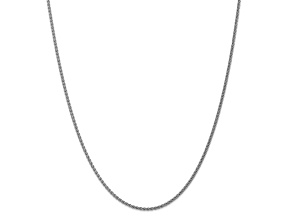 14k White Gold 1mm Solid Polished Wheat Chain 22 Inches
