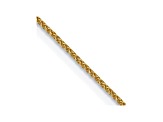 14k Yellow Gold 0.80mm Wheat Pendant Chain 16 Inches