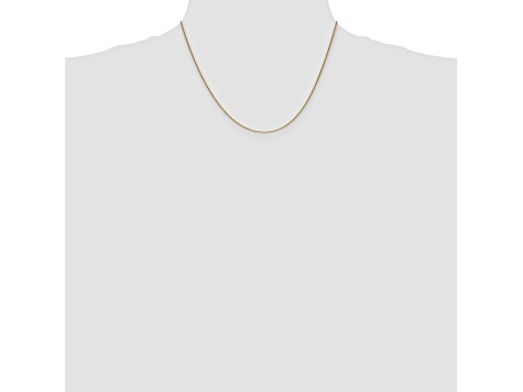 14k Yellow Gold 0.80mm Wheat Pendant Chain 18 Inches