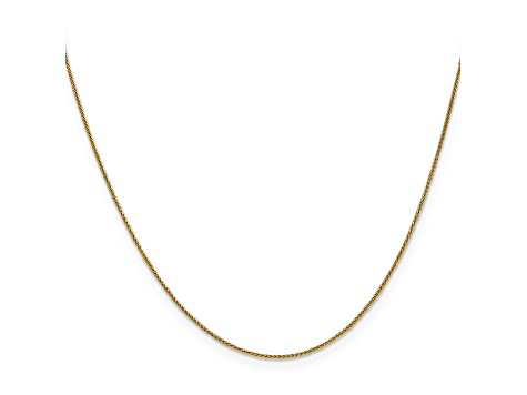 14k Yellow Gold 0.80mm Wheat Pendant Chain 24 Inches