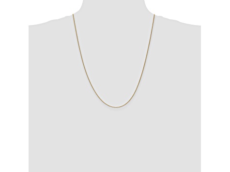 14k Yellow Gold 0.80mm Wheat Pendant Chain 24 Inches