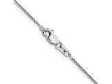 14k White Gold 0.80mm Wheat Chain 16 Inches