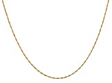 14k Yellow Gold 1mm Diamond Cut Singapore Chain 20 Inches