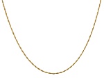 14k Yellow Gold 1mm Diamond Cut Singapore Chain 30 Inches