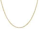 14k Yellow Gold 1.1mm Diamond Cut Singapore Chain 16 Inches