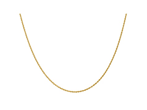 14k Yellow Gold 1.1mm Polished Baby Rope Chain 18 Inches