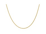 14k Yellow Gold 1.1mm Polished Baby Rope Chain 18 Inches