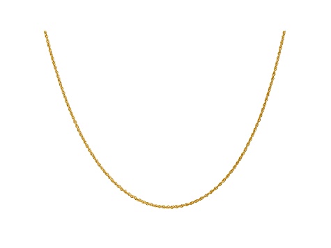14k Yellow Gold 1.1mm Polished Baby Rope Chain 20 Inches