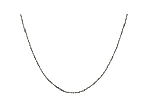 14k White Gold 1.1mm Polished Baby Rope Chain 18 Inches