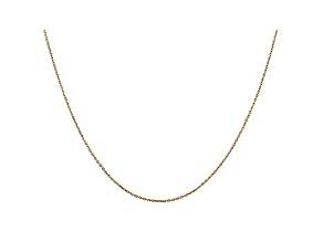 14k Yellow Gold 0.8mm Diamond Cut Cable Chain 20 Inches