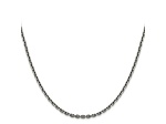 14k White Gold 2.5mm Diamond Cut Cable Chain 18 Inches
