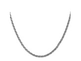 14k White Gold 3mm Parisian Wheat Chain 18 Inches