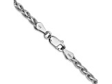 14k White Gold 3mm Parisian Wheat Chain 18 Inches