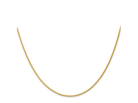 14k Yellow Gold 1.2mm Parisian Wheat Chain 24 Inches