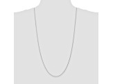 14k White Gold 1.2mm Parisian Wheat Chain 30 Inches