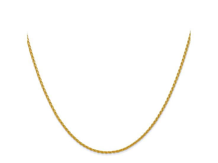 14k Yellow Gold 1.5mm Parisian Wheat Chain 16 Inches