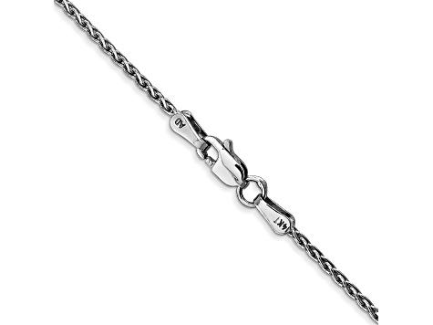 14k White Gold 1.5mm Parisian Wheat Chain 30 Inches