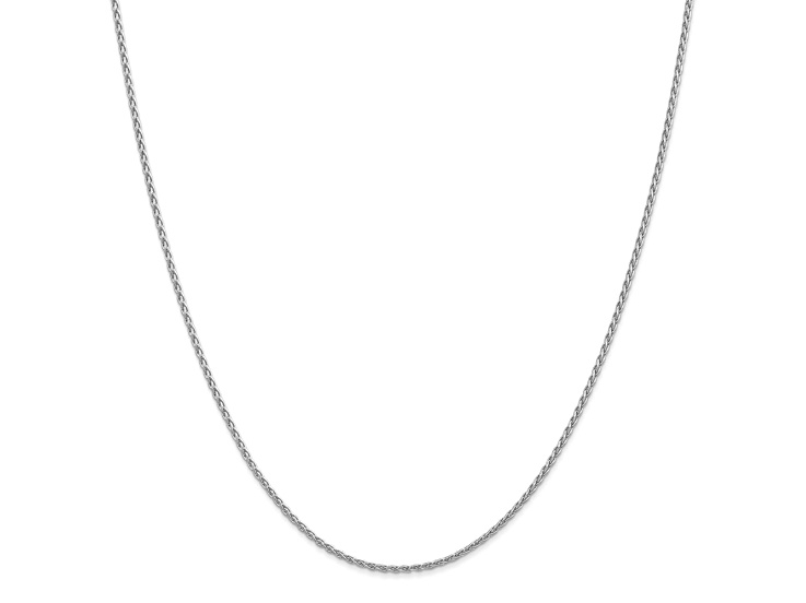 14k White Gold 1.5mm Parisian Wheat Chain 14 Inches
