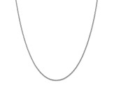 14k White Gold 1.5mm Parisian Wheat Chain 14 Inches