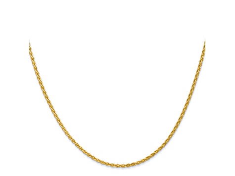 14k Yellow Gold 1.75mm Parisian Wheat Chain 24 Inches