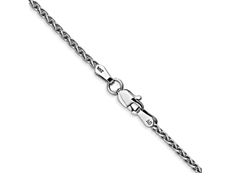 14k White Gold 1.75mm Parisian Wheat Chain 18 Inches