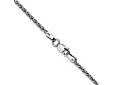 14k White Gold 1.75mm Parisian Wheat Chain 24 Inches