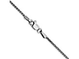 14k White Gold 1.25mm Solid Polished Wheat Chain 16 Inches
