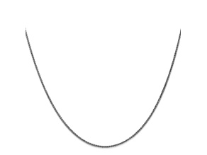 14k White Gold 1.25mm Solid Polished Wheat Chain 24 Inches