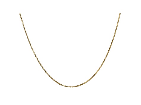 14k Yellow Gold 1.15mm Rolo Pendant Chain 16 Inches