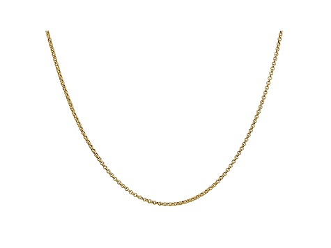 14k Yellow Gold 1.55mm Rolo Pendant Chain 24 Inches