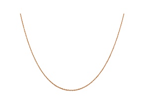 14k Rose Gold 0.5mm Cable Rope Chain 16 Inches