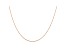 14k Rose Gold 0.5mm Cable Rope Chain 18 Inches