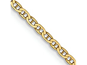 14k Yellow Gold 1.5mm Mariner Link Chain 14 inch
