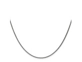 14k White Gold 1mm Cable Chain 16 Inches