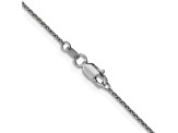 14k White Gold 1mm Cable Chain 18 Inches