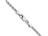 14k White Gold 2.25mm Parisian Wheat Chain 20 Inches