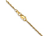 14k Yellow Gold 1.3mm Heavy-Baby Rope Chain 18 Inches