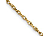 14k Yellow Gold 1.3mm Heavy-Baby Rope Chain 24 Inches