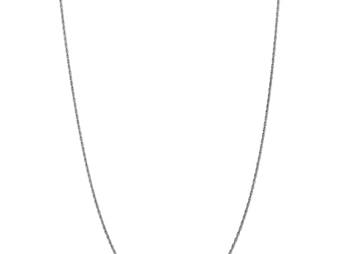 14k White Gold 1.3mm Heavy-Baby Rope Chain 18 Inches