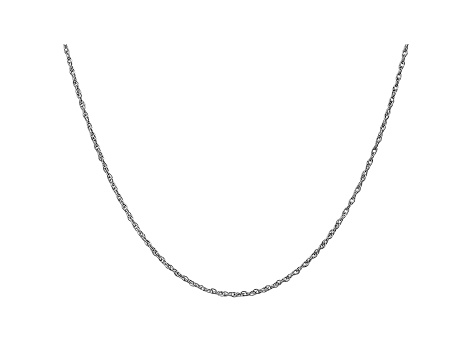 14k White Gold 1.3mm Heavy-Baby Rope Chain 20 Inches
