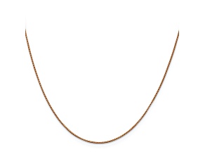 14k Rose Gold 0.70mm Box Link Chain 16 Inches