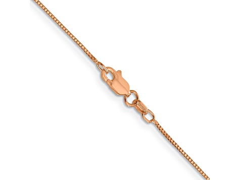 14k Rose Gold 0.70mm Box Link Chain 16 Inches