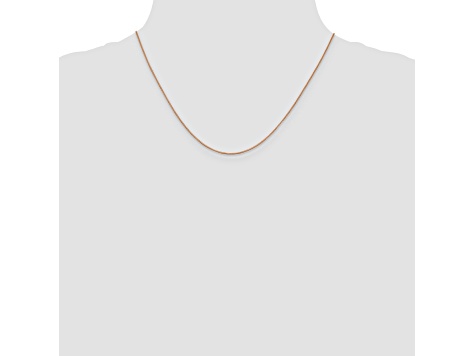 14k Rose Gold 0.70mm Box Link Chain 18 Inches
