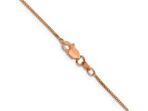 14k Rose Gold 0.70mm Box Link Chain 20 Inches