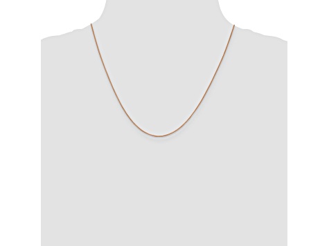 14k Rose Gold 0.70mm Box Link Chain 20 Inches