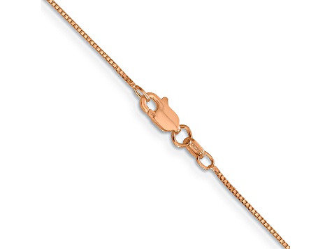 14k Rose Gold 0.70mm Box Link Chain 24 Inches