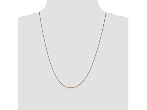 14k Rose Gold 0.70mm Box Link Chain 24 Inches